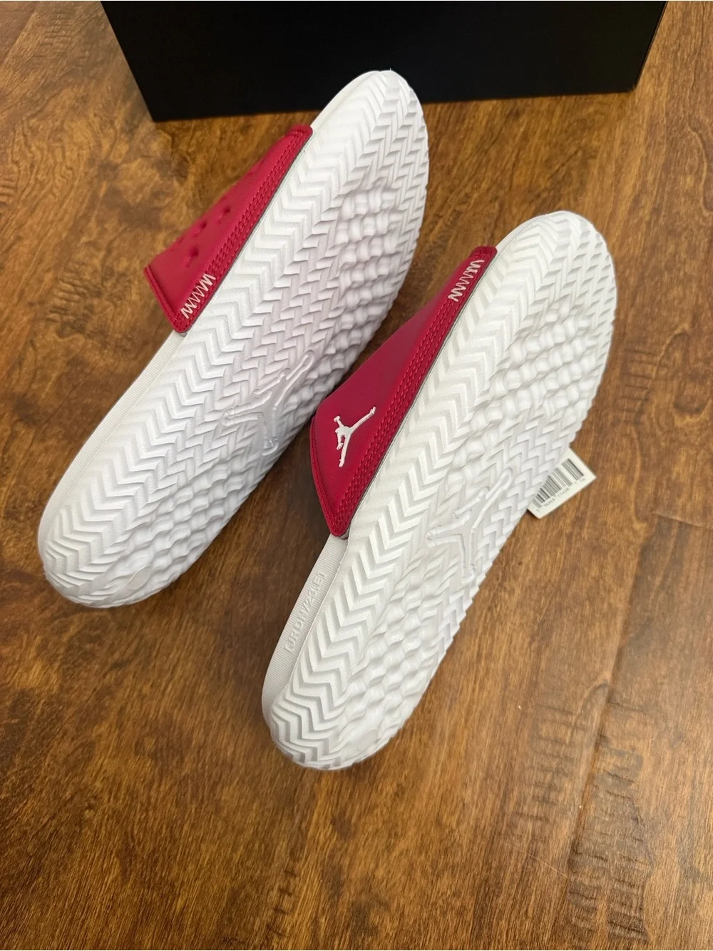 Jordan Play Slide Sandals in Red and White - Men’s Slide